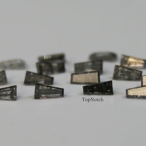 2x4mm Salt And Pepper Tapered Baguette Cut Diamond,  Natural Calibrated Diamond