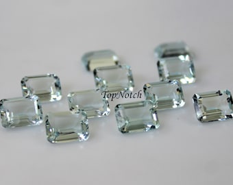 6x8MM Aquamarine Octagon Faceted Loose Gemstone- Natural Aquamarine for Jewelry