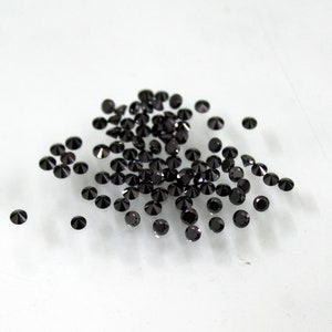 1MM schwarz Diamant Runde lose brillante geschnitten Edelstein - natürliche schwarze Diamant