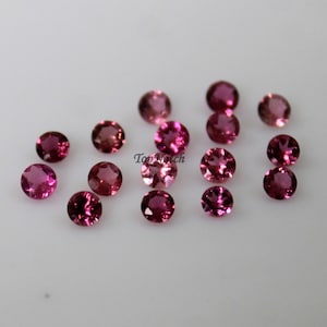 Natural 4MM Pink Tourmaline Gemstone: AAA Faceted Round Cut
