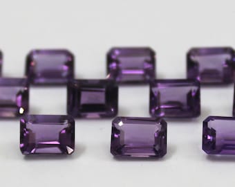 Natural 8x10MM Amethyst Octagon Faceted Loose Gems, Calibrated Amethyst Gemstone