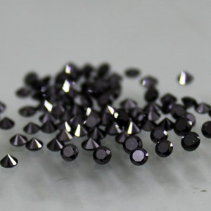 2MM schwarz Diamant Runde lose brillante geschnitten Edelstein - natürliche schwarze Diamant