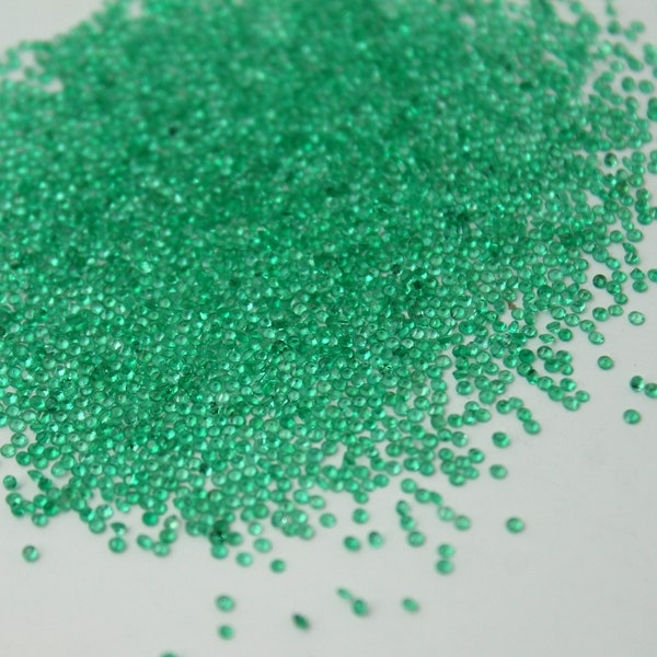 Natural Emerald Round Brilliant Cut AAA Quality - 10 Pieces Lot For Sale Super Top Quality