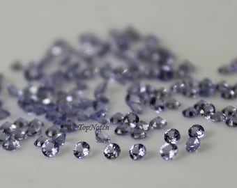 2.5mm Natural Tanzanite Gemstone: Round Faceted Loose Gems
