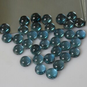 8mm AAA London Blue Topaz Cabochon: Loose Gemstone