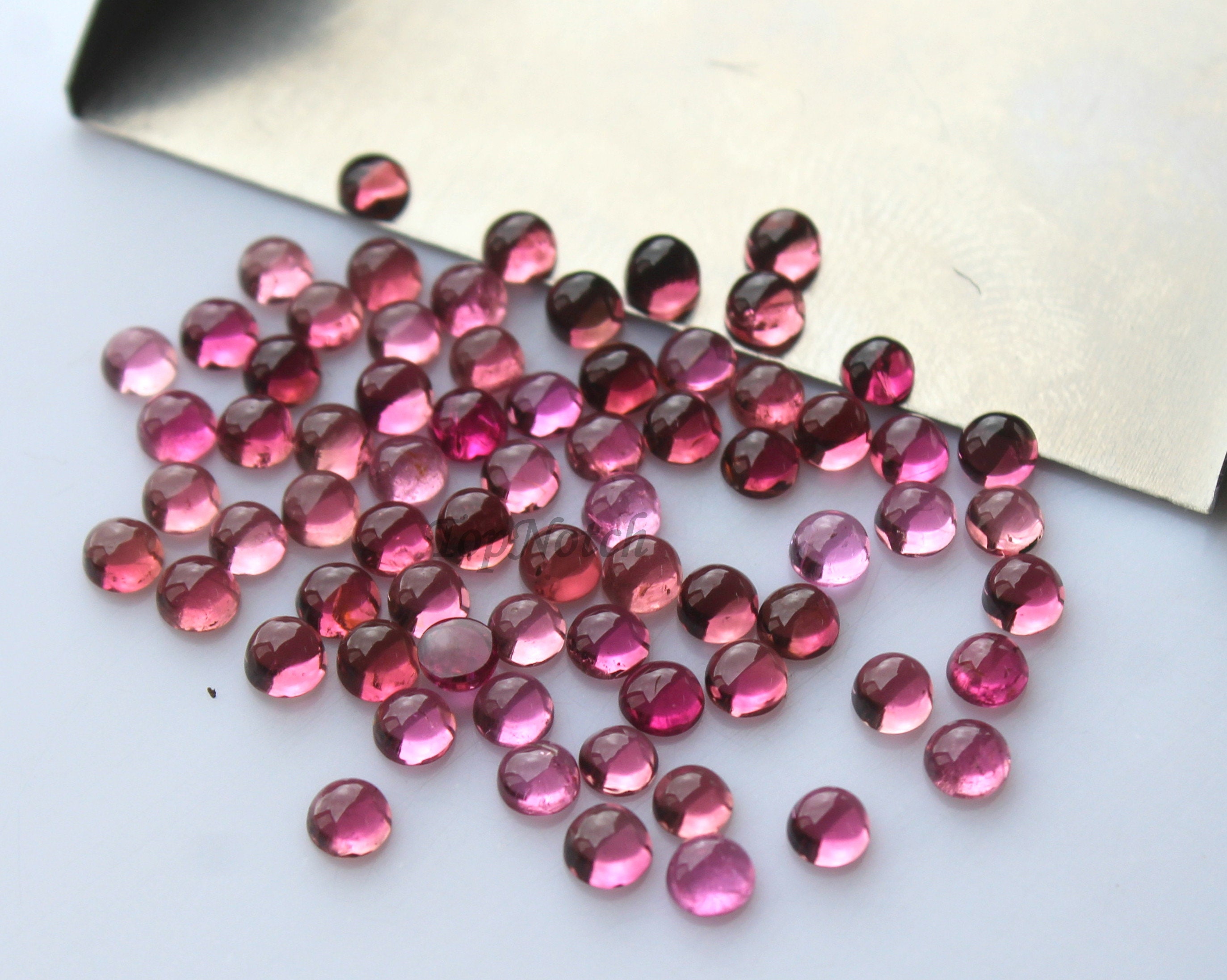 Natürlicher Multi Turmalin Rund Cabochon Lose Edelsteine Lot 10 Stck. 4 MM