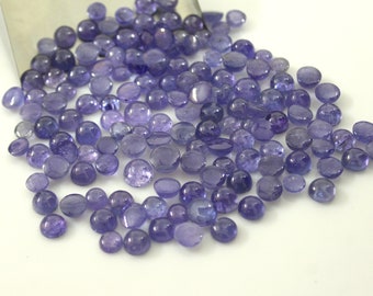8mm Natural Tanzanite Cabochon: Loose Purple-Blue Gem