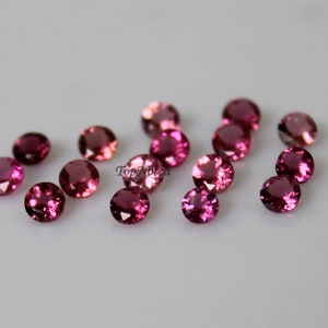 5MM AAA Pink Tourmaline Gemstone: Natural Round Faceted Rubelite
