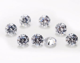 1.25MM Moissanite Round Brilliant Cut Gemstones- Loose White Moissanite Gemstone- EF Color- VS-VVS Clarity