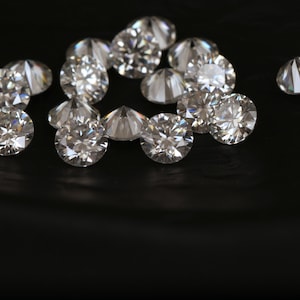 3MM Moissanite Round Brilliant Cut Gemstones- Loose White Moissanite Gemstone-  EF Color VS-VVS Clarity