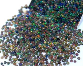3mm Natural Black Opal Cabochon: Loose Gemstone for Jewelry