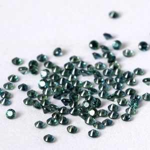 1.70 MM Natural Teal Sapphire Round Brilliant Cut Gemstone,  Teal Sapphire Gems for Jewelry- Top Quality Gemstone