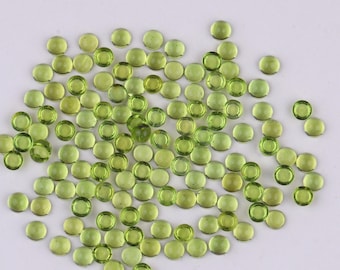 2mm Natural Peridot Loose Round Cabochons, Calibrated Peridot Gemstone