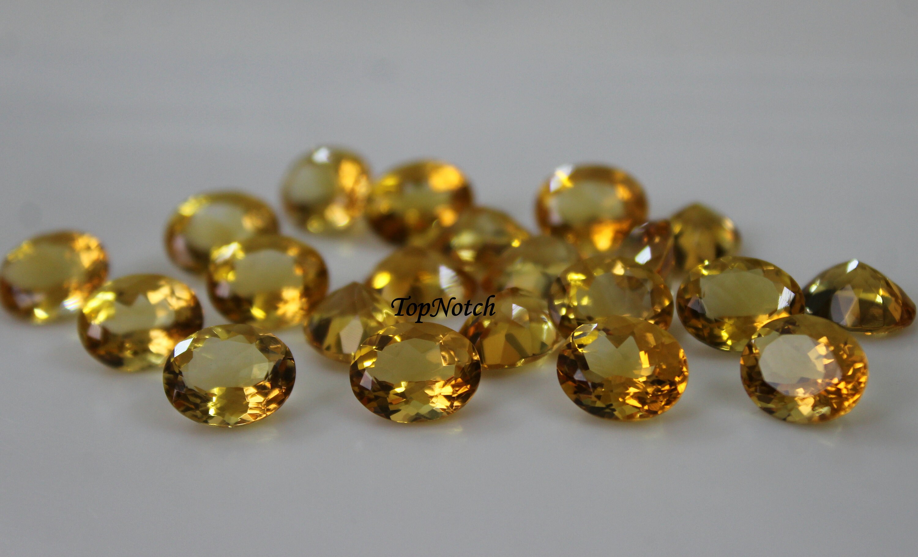 10 x 12 MM 天然シトリン宝石：ファセットオーバル、ジュエリー