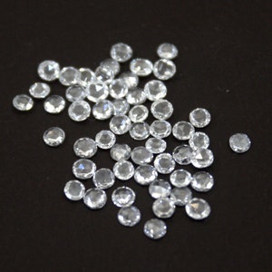 2MM Diamond Round Rosecut Gemstone- Natural White Diamond for sale - Loose Diamond for Jewelry Supplies- VS-SI Diamond