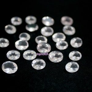 Natural Rose Quartz Oval Faceted Cut 100% Top AA Quality 10 Piece Lot For Super Sale
