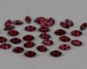 2.5 x 5 MM Natürlicher Roter Spinell Marquise Facettenschliff Edelstein - Spinell Lose für Schmuck