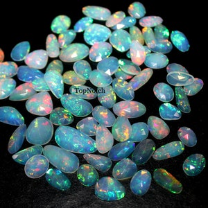 Natural Opal Rosecut Slices loose Gemstone - Freeform  Ethiopian Opal - Fire Opal Gemstone