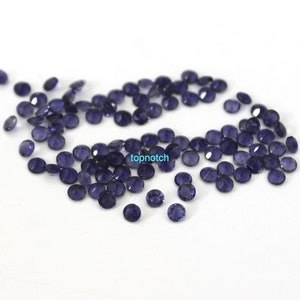 1.5mm Natural Iolite Round Faceted Gemstone- Calibrated Iolite Gems for Sale