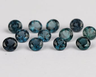 Blauer Spinell Edelstein Lot (2.64 ct): 12 runde lose Steine, 3.5-3.7 mm