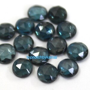 Natural London Blue Topaz Round Rose Cut 100% Top AAA Quality 10 Piece Lot For Super Sale