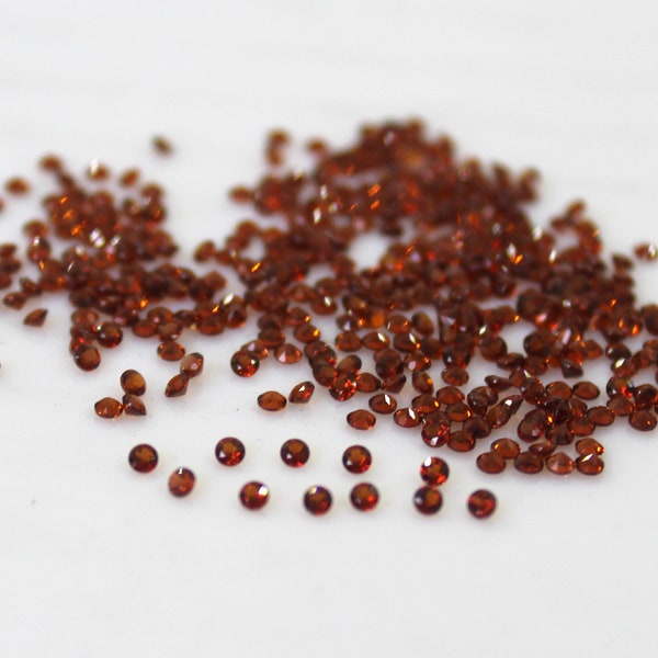 1.5MM Garnet Round Faceted Gemstone, Natural Red Garnet