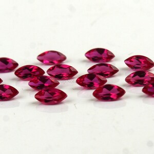 4x8mm Ruby, Lab Created Ruby/Faux Ruby, Synthetic Ruby Marquise Cut Gemstone, Top Quality Ruby Jewelry Gemstone