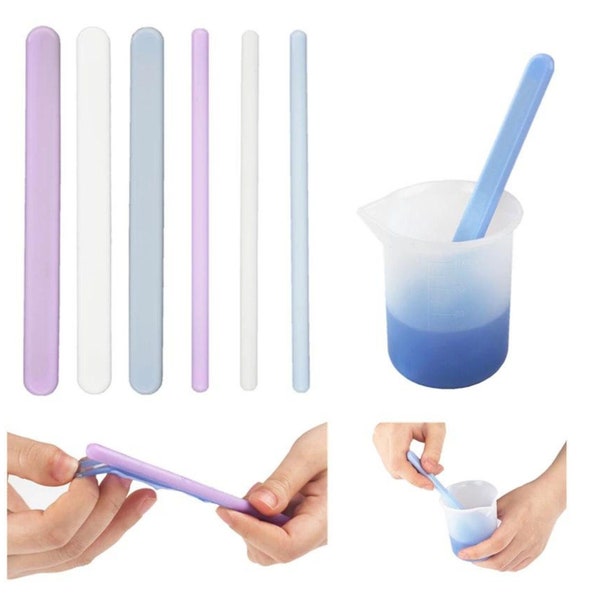 3pcs silicone stirring rod, resin stirring stick, reusable silicone resin stirrer, Epoxy Resin tools, DIY resin, resin making supplies