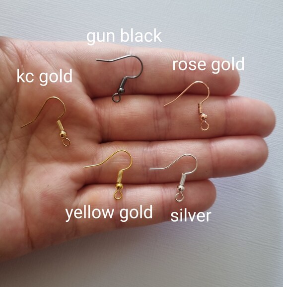 18K Gold /sliver Plated Ear Hooks Earrings Clasps Findings Earring Wires  for Jewelry Making Supplies, Jewelry Findings 