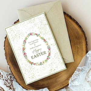 Happy Easter card, Digital Easter Greeting Card, Easter Bunny card, Printable card for easter, PDF Card, DIGITAL DOWNLOAD