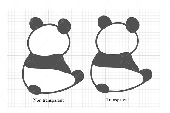 Cute Sitting Baby Panda Svg Png Digital File Clipart Traceable Etsy