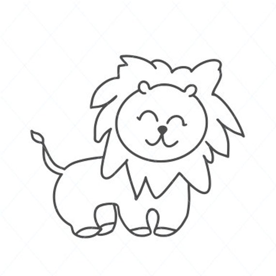 Baby Lion Svg Cute Lion Svg Cute Svg Baby Animal Cut File Etsy