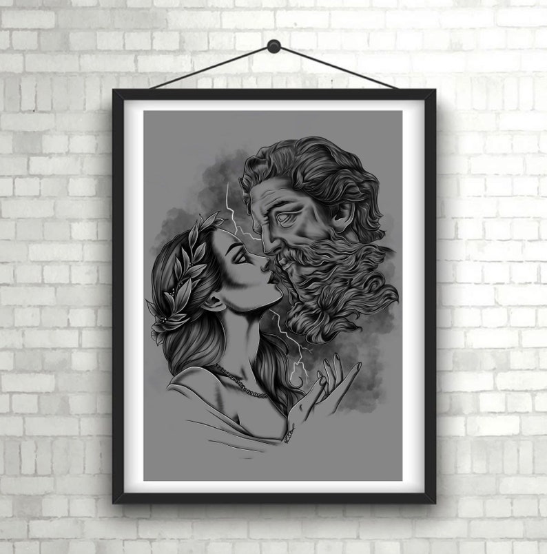 Greek mythology god goddess love romantic powerful A4 A5 art