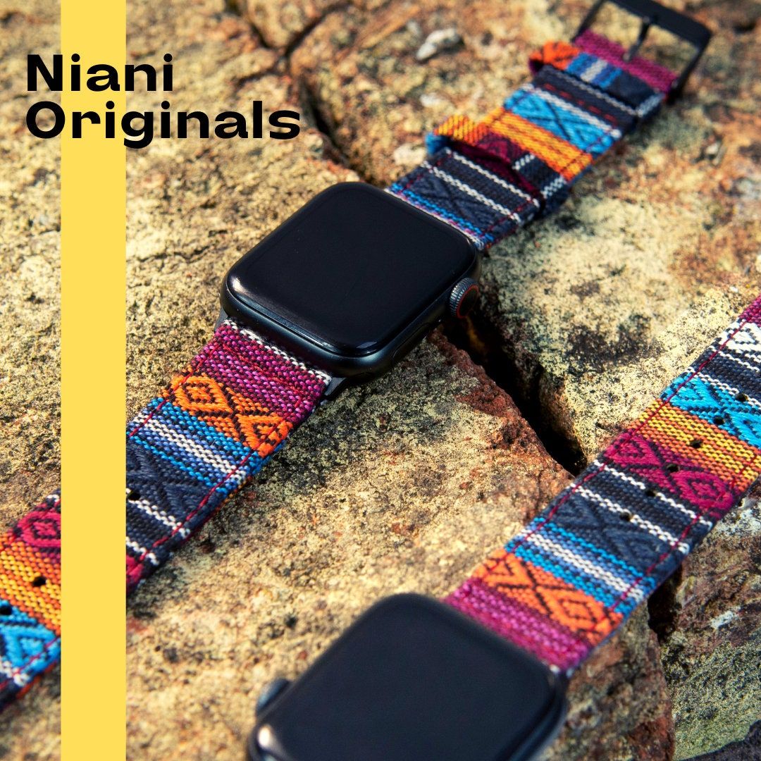 Handmade Apple Watch Strap 9 8 7 6 5 - Vintage & Unisex Design 38mm | 40mm |  42mm | 44mm |