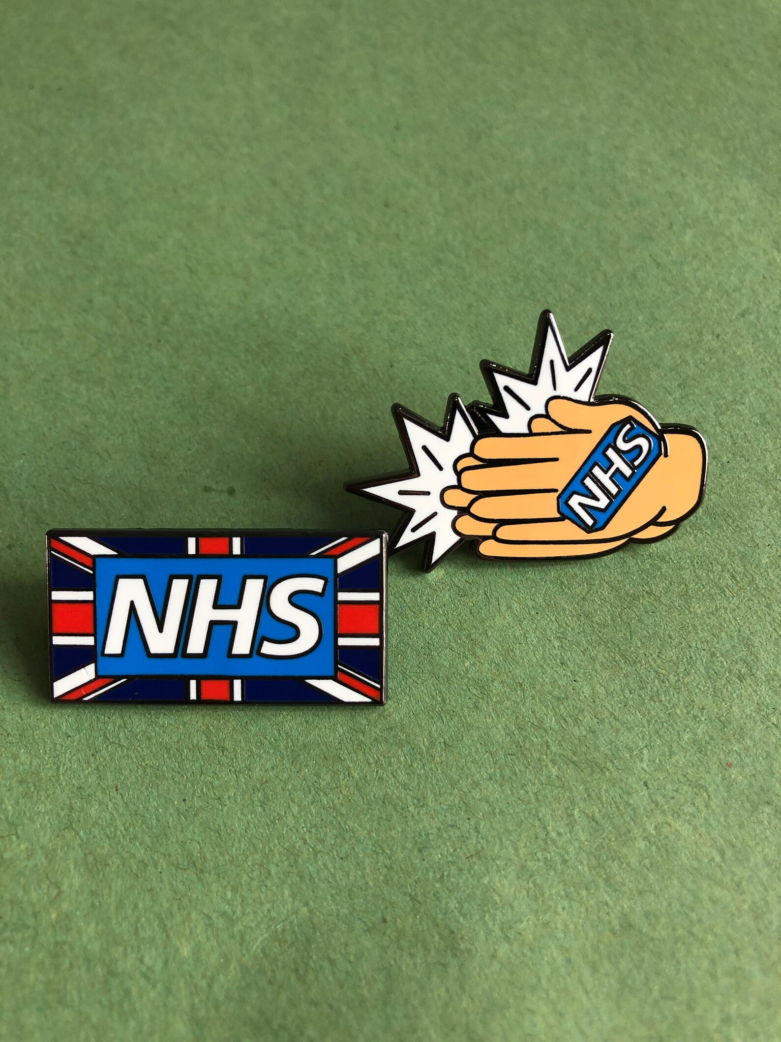 NHS Pin Badge SET OF 2 Custom Made Unique Design Pins Key Etsy