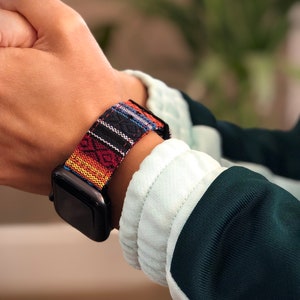 Handmade Apple Watch Band with Vintage Design for All iWatch Strap Series 1-10 Ultra & Ultra 2  (Unisex 42mm 44mm) Large Only