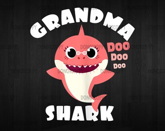 Grandma Shark Png Etsy Grandma Shark Png Etsy