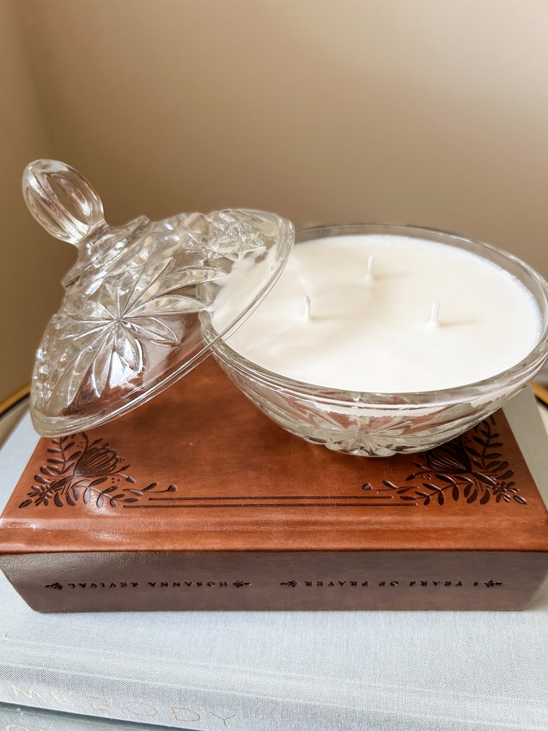 Rose Soy Wax Candle Unscented Toxinfree Nontoxic Etsy