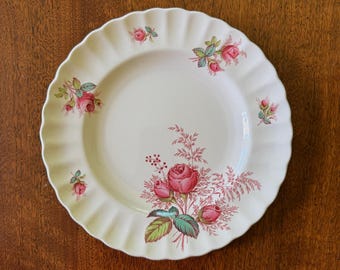 Plato de almuerzo/ensalada vintage Copeland Spode England Dubarry S2391 de 23 cm (9 pulgadas) con diseño floral de rosas rosas.