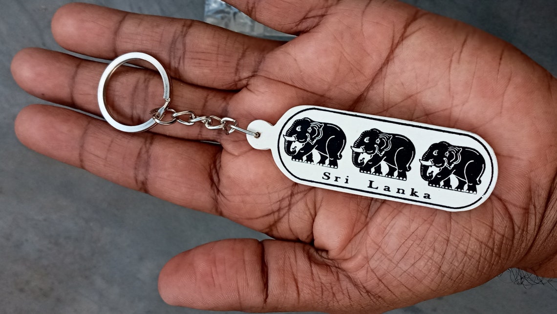 Wooden Key Tag / Wooden Keychain/ Elephant Key Tag /elephant Etsy