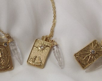 Tarot Charm Pendant or Necklace \u2014 The Moon