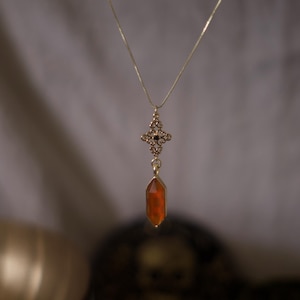 LICENSED Haunting Adeline Jewelry, Hunting Adeline Jewelry, Bookish Jewelry, Dark Romance, Gothic Jewelry, Carnelian Pendant, Zade Meadows