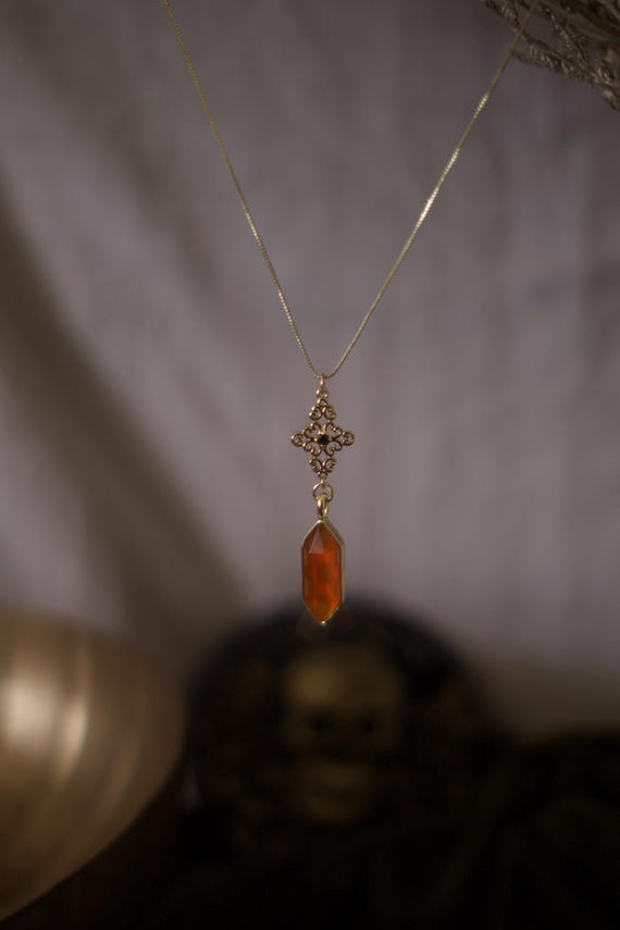 LICENSED Haunting Adeline Jewelry, Hunting Adeline Jewelry, Bookish Jewelry, Dark Romance, Gothic Jewelry, Carnelian Pendant, Zade Meadows
