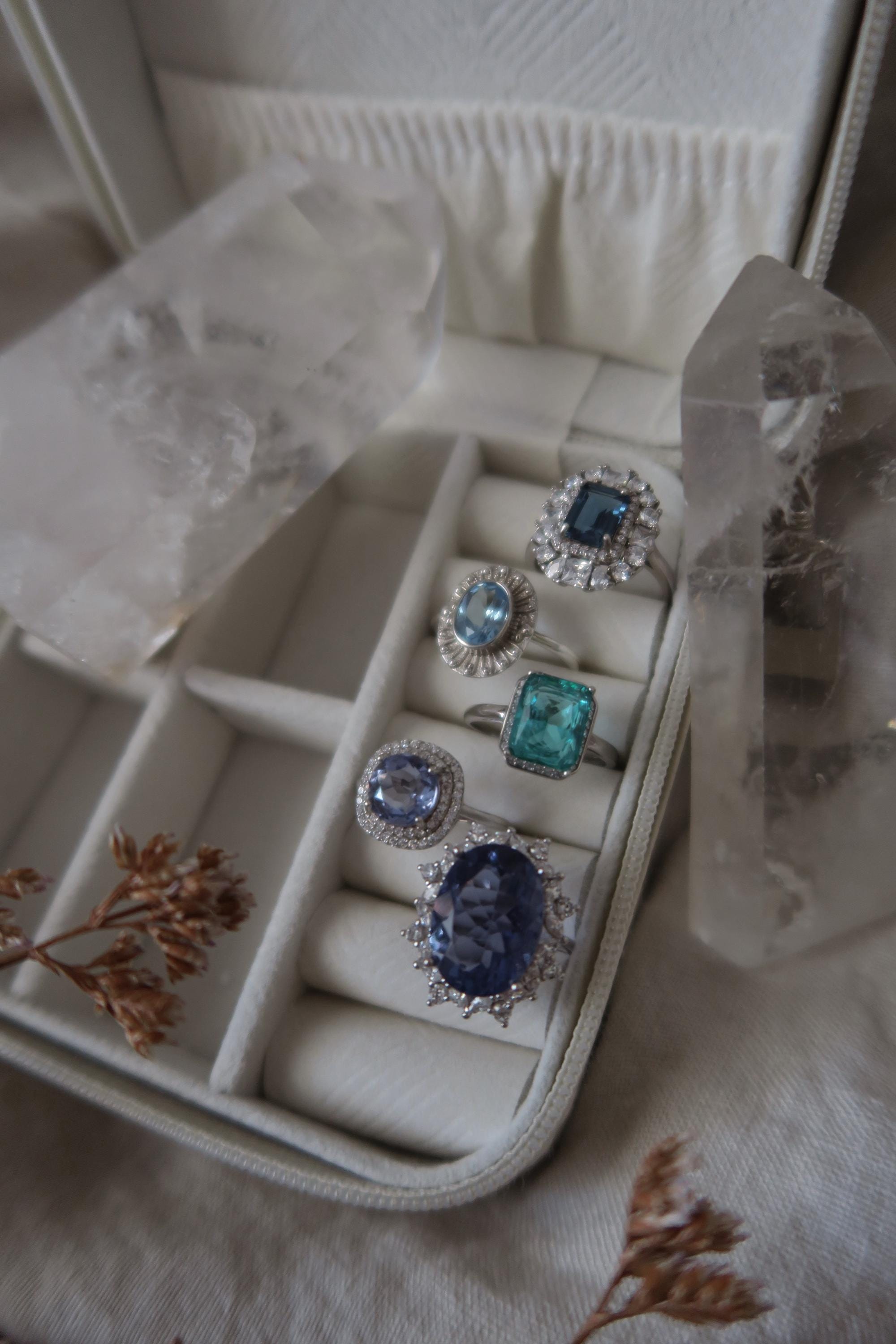 専用ですタンザナイトリング　パライバトルマリン　13号 タンザナイト/ダイヤモンド PTリング(オーバル/12月誕生石