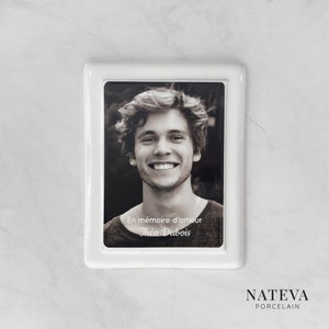 Ceramic Porcelain Plaque with Frame for Headstone 18 cm x 23 cm (7.08″ x 9.05″) - Memorial Ceramic Photo