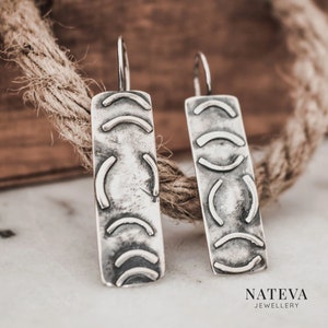 Silver 925 Handcrafted Totem Earrings