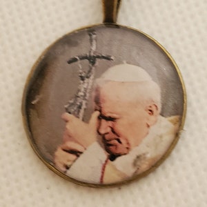 Papst St. Johannes Paul II Medaille/Anhänger für Haustiere oder Menschen