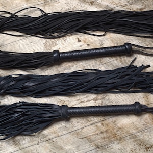 Leather Flogger Paddle Whip Handmade 40 Tails EXTRA LONG 100cm over 1 meter 100cm Long. Genuine HANDMADE Leather whips and Flogger