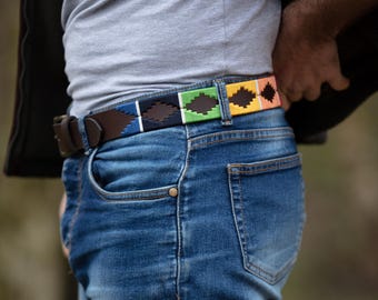 Pasek skórzany Gaucho Polo. Ręcznie robiony pasek z prawdziwej skóry. Najwyższa jakość w Wielkiej Brytanii. 5-letnia gwarancja na skórę i okucia w Wielkiej Brytanii.