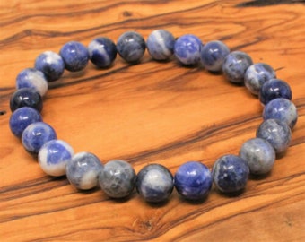 Blue Dot Sodalite Bracelet,Thread Bracelet,Healing Crystal Bracelet,Gemstone Bracelets,Bracelets for Women,Valentines Gift,Reiki Jewelry